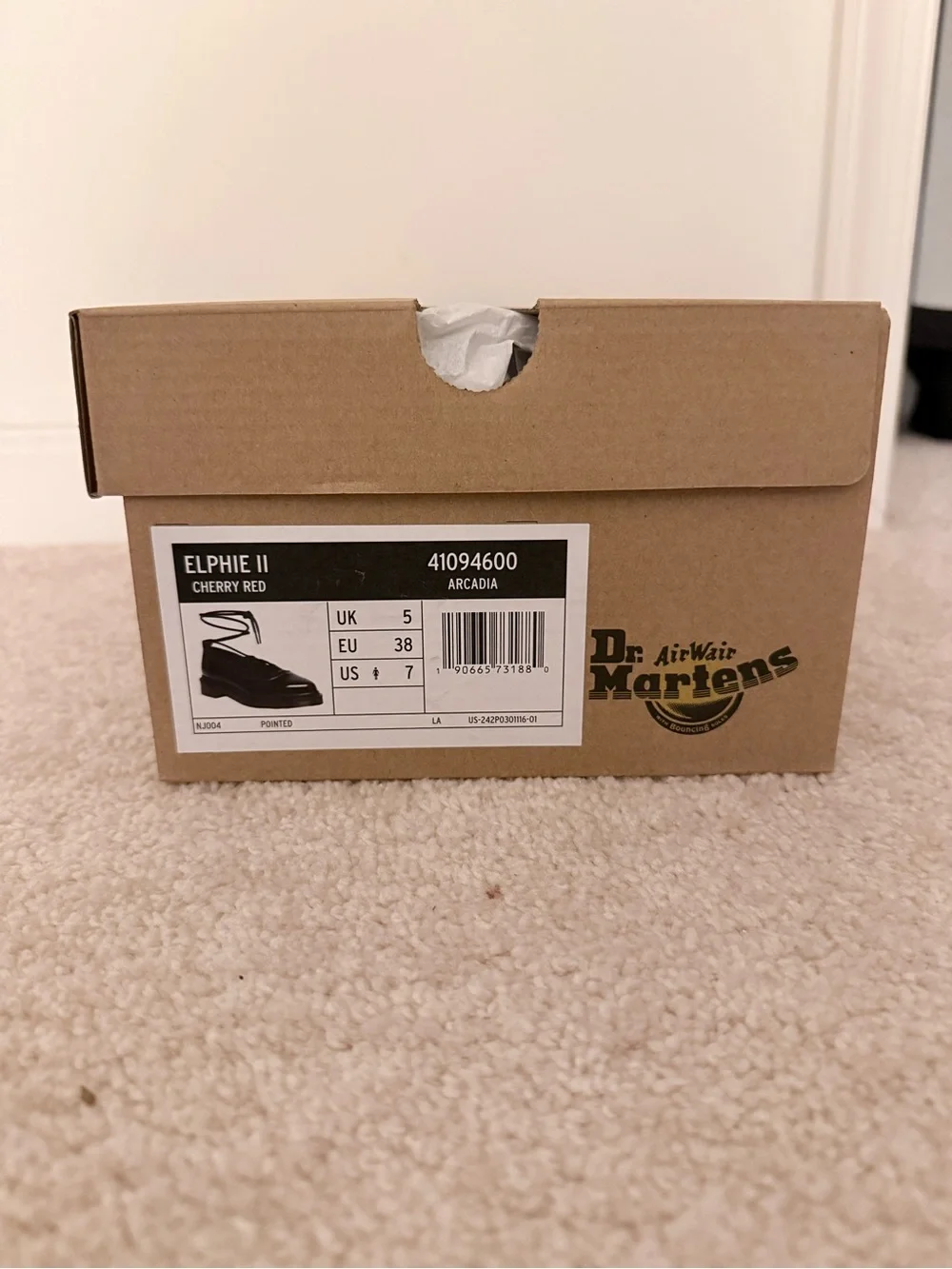 Dr. Martens Elphie II Mary Jane in Cherry Red